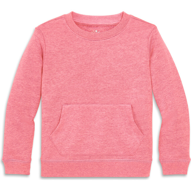 Cozy Fleece Crewneck Sweatshirt, Heather Gumball - Sweatshirts - 1