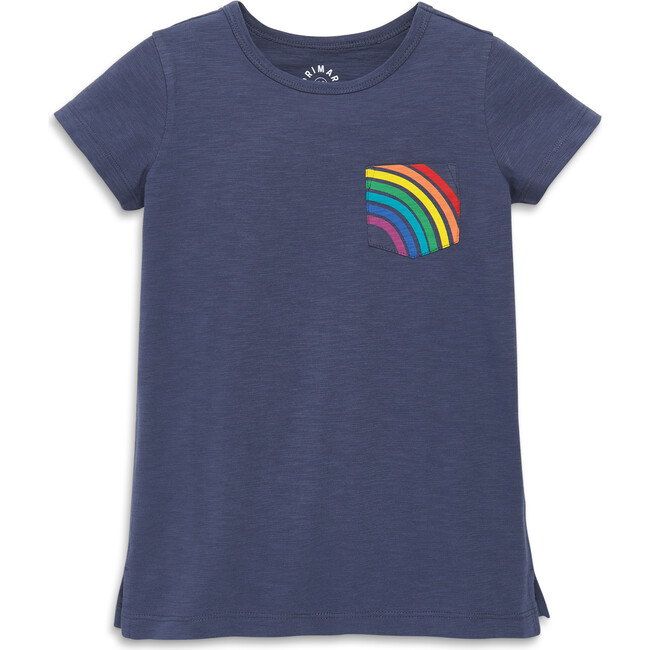 Short Sleeve Legging Tee In Rainbow Arc, Sunwashed Navy/Rainbow Arc - T-Shirts - 1