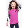Short Sleeve Legging Tee In Star, Orchid/Navy Star - T-Shirts - 2