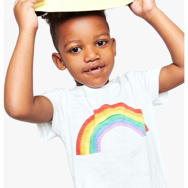 Painted Rainbow Tee, White/Artful Rainbow - T-Shirts - 2