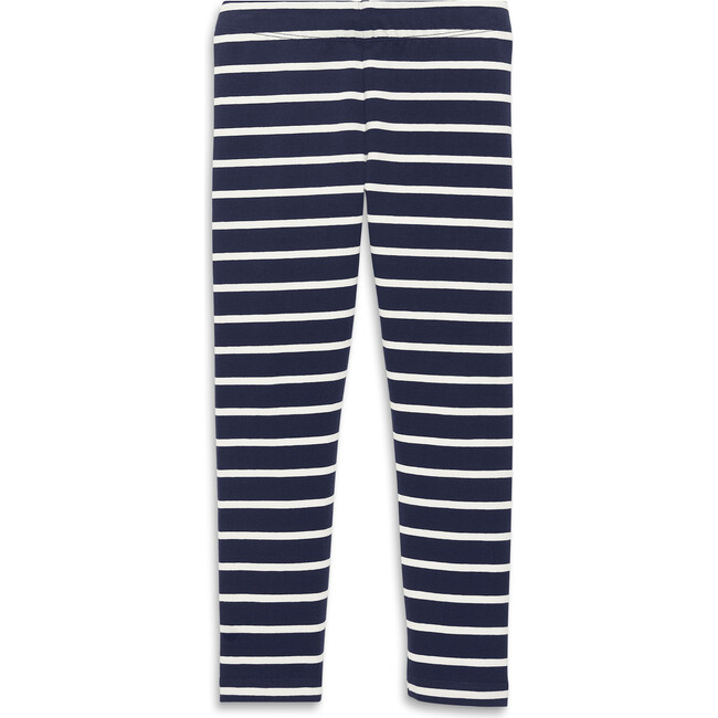 Classic Legging In Stripe, Navy Ivory Stripe - Leggings - 1