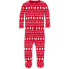 Baby Organic Zip Footie In Tinsel Trees, Cherry Peppermint Trees - Footie Pajamas - 1 - thumbnail