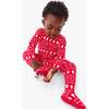 Baby Organic Zip Footie In Tinsel Trees, Cherry Peppermint Trees - Footie Pajamas - 4