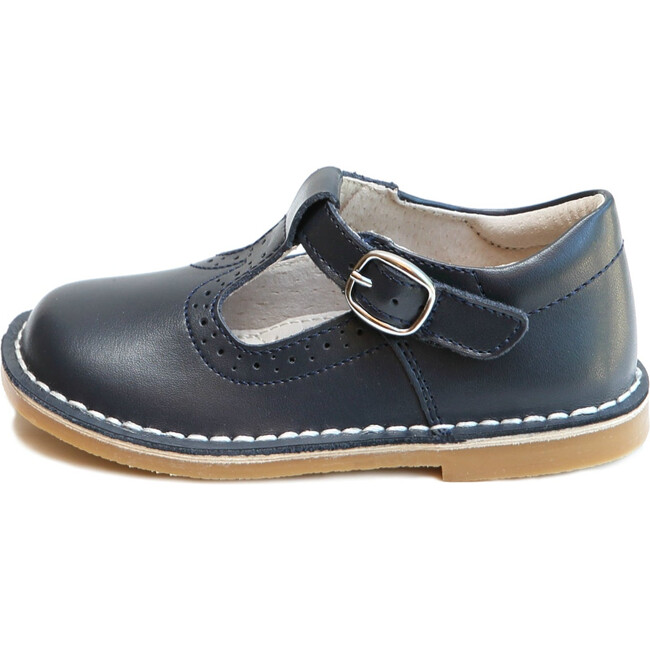 Frances T-Strap Perforated Mary Jane, Navy - Mary Janes - 2
