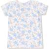 Short Sleeve Loungewear Set Baby Blue Floral - Mixed Apparel Set - 2