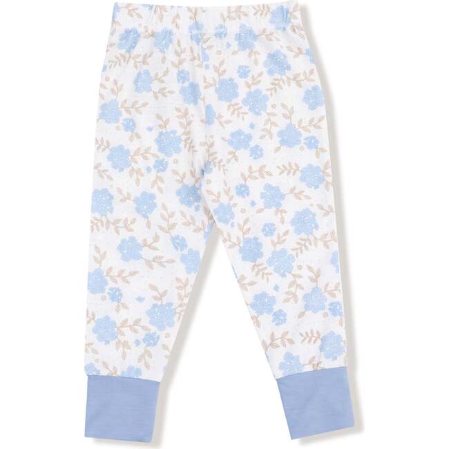 Short Sleeve Loungewear Set Baby Blue Floral - Mixed Apparel Set - 3