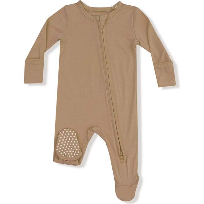 2 Way Zipper Footie Basics, Tan