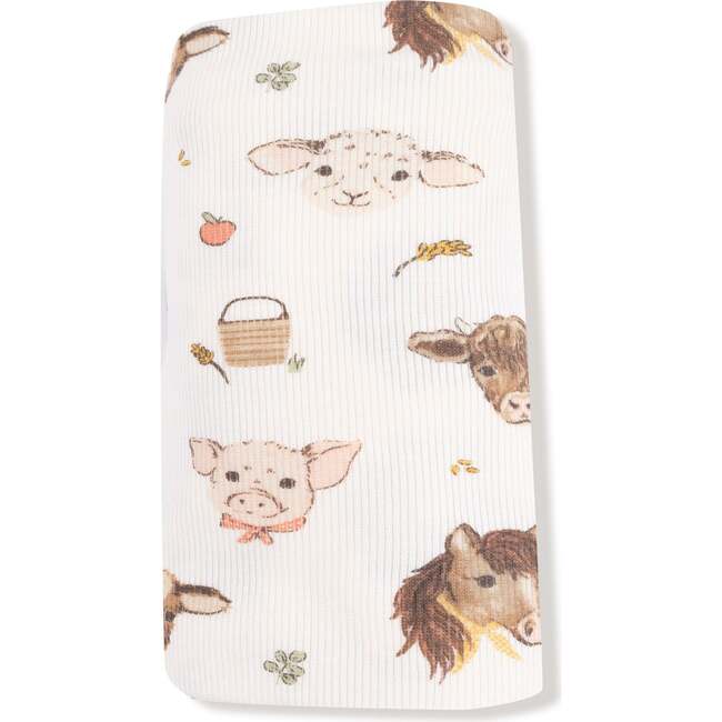 Swaddle Blanket Vintage Baby Farm Animals