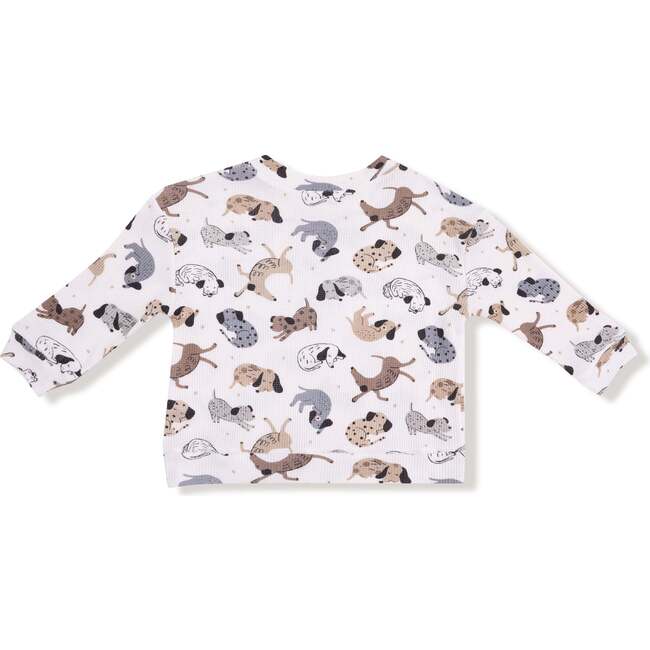 Drop Sleeve Waffle Top with Waffle Jogger Cozy Pups