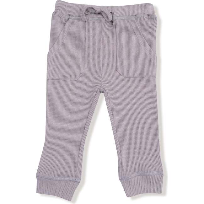 Drop Sleeve Waffle Top with Waffle Jogger Cozy Pups - Mixed Apparel Set - 3