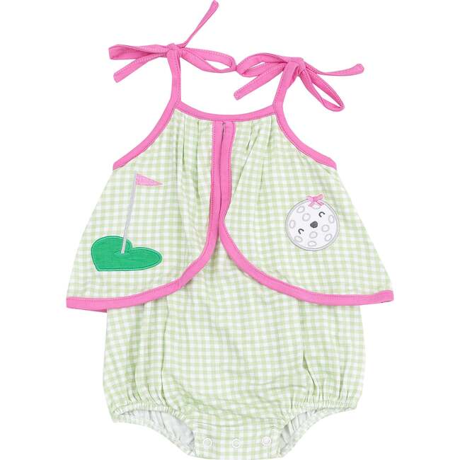 Swing Front Sunsuit, Golf Applique - Rompers - 1