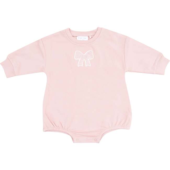 Sweatshirt Bubble with Chenille Patch, Bows French Terry - Rompers - 1