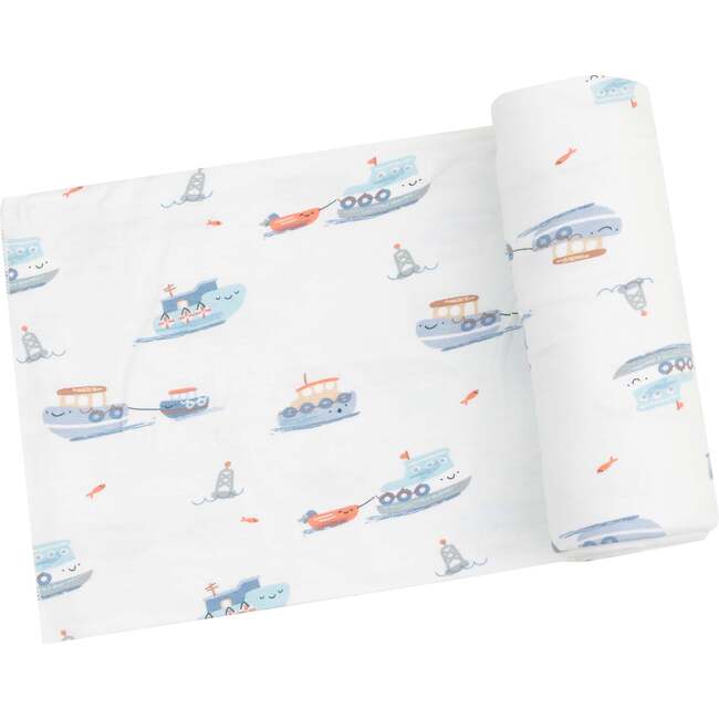 Swaddle Blanket, Bubbly Tugboats - Swaddles - 1