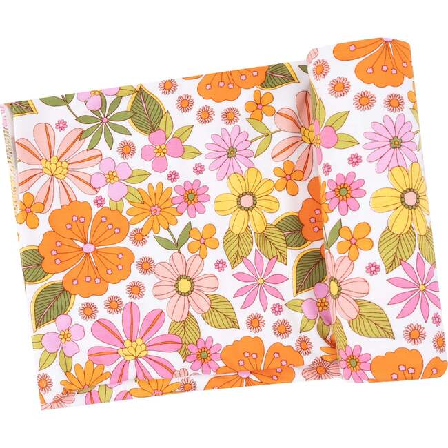 Swaddle Blanket, Boho Beachy Floral - Swaddles - 1