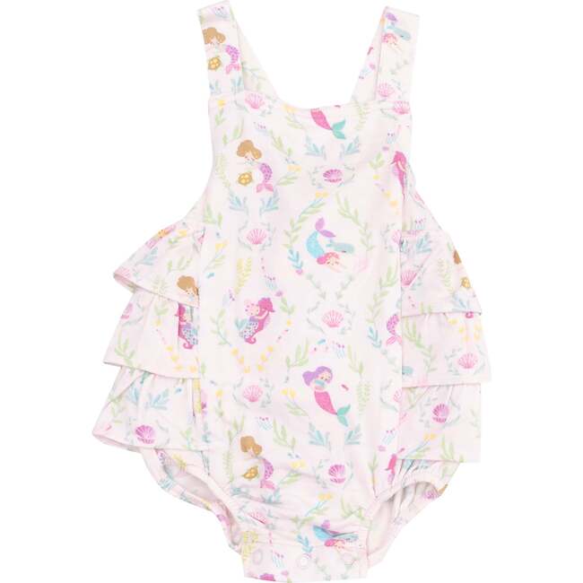 Ruffle Sunsuit, Mermaids - Rompers - 1