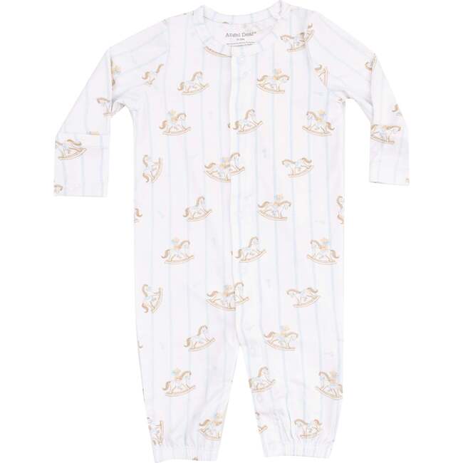 Convertible Gown, Vintage Rocking Horse Blue - Nightgowns - 1