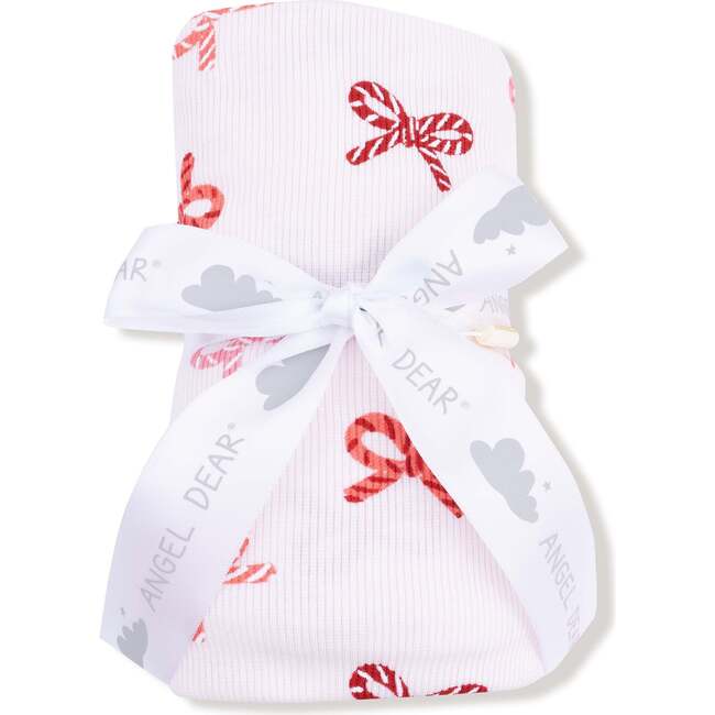 Swaddle Blanket, Candy Cane Bows - Swaddles - 2