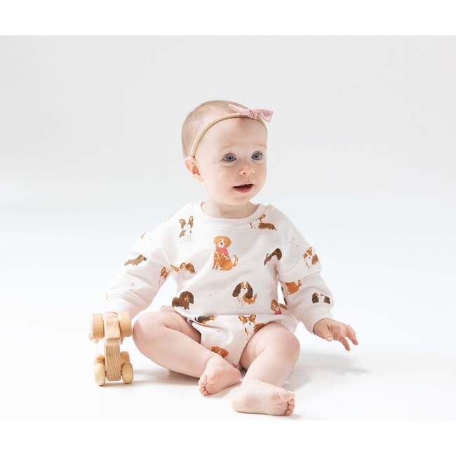 Sweatshirt,  BubbleBest Friend Dogs French Terry Pink - Rompers - 2