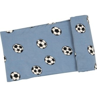 Soccer Swaddle Blanket, Blue - Swaddles - 1