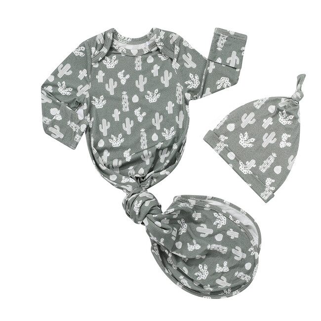 Stay Sharp Bamboo Newborn Gown and Hat Baby Gift Set