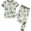 In the Woods Two-Piece Bamboo Short Sleeve Kids Pajama Pants Set - Pajamas - 1 - thumbnail