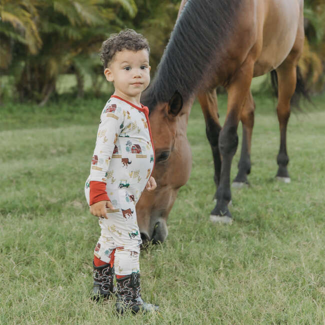 On the Farm Bamboo Convertible Baby Pajama - Footie Pajamas - 2