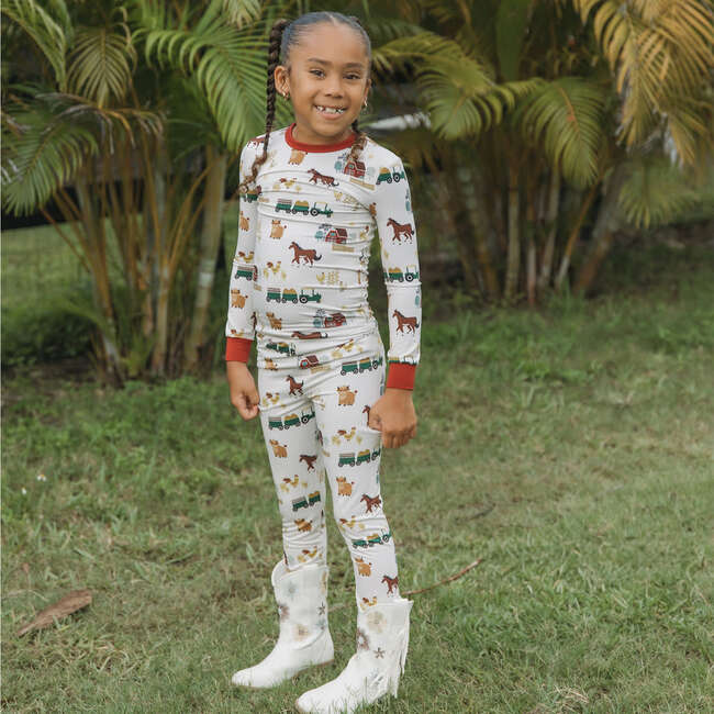 On the Farm Bamboo Long Sleeve Kids Pajama Pants Set - Pajamas - 2