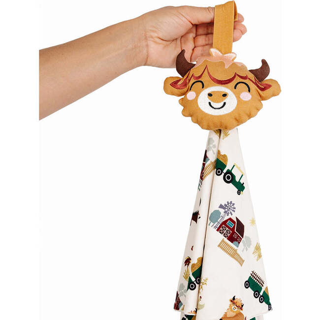 On the Farm Highland Cow Bamboo Lovey - Plush - 3