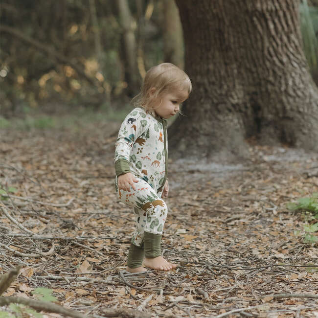 In the Woods Bamboo Convertible Baby Pajamas - Footie Pajamas - 2