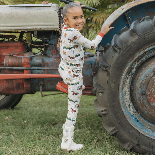 On the Farm Bamboo Long Sleeve Kids Pajama Pants Set - Pajamas - 3