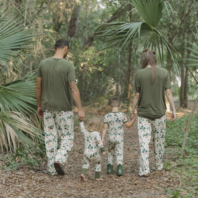 In the Woods Two-Piece Bamboo Short Sleeve Kids Pajama Pants Set - Pajamas - 3