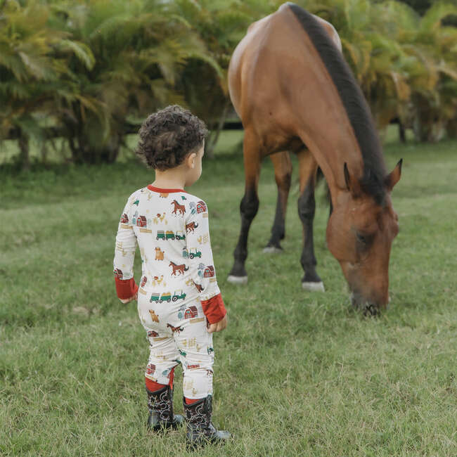 On the Farm Bamboo Convertible Baby Pajama - Footie Pajamas - 4