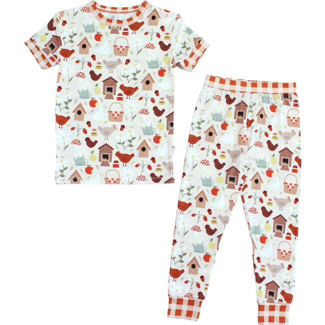 Cozy Cottage Bamboo Short Sleeve Kids Pajama Pants Set