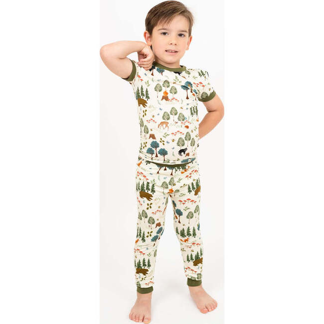 In the Woods Two-Piece Bamboo Short Sleeve Kids Pajama Pants Set - Pajamas - 5