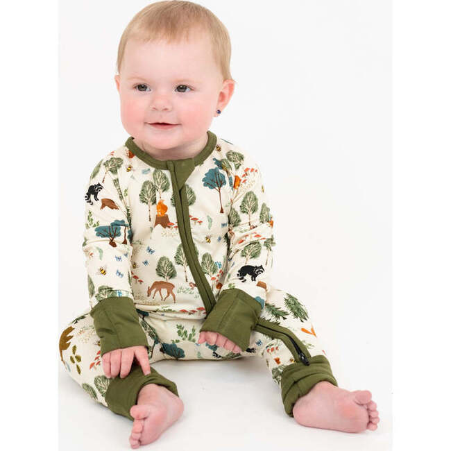 In the Woods Bamboo Convertible Baby Pajamas - Footie Pajamas - 5