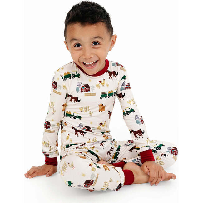On the Farm Bamboo Long Sleeve Kids Pajama Pants Set - Pajamas - 6