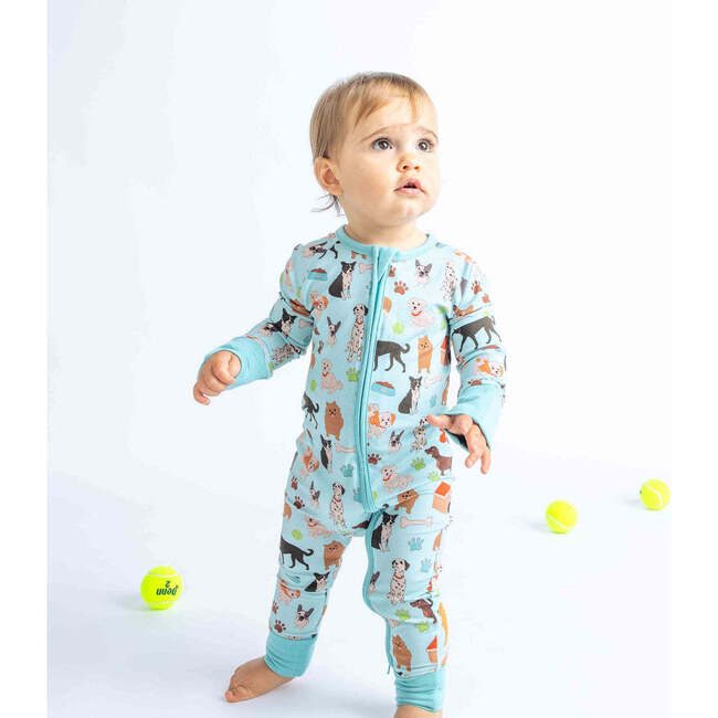 Dogs Bark Bamboo Convertible Baby Pajamas - Footie Pajamas - 4