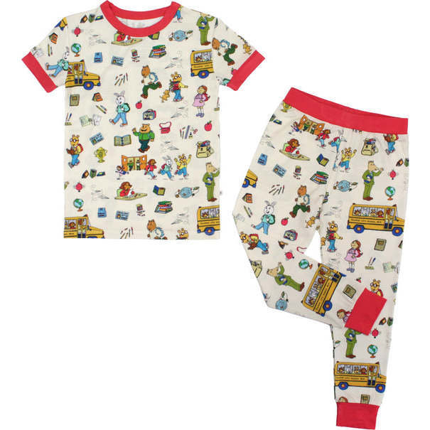 Arthur™ Back to School Bamboo Short Sleeve Kids Pajama Pants Set