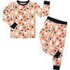 Boo-Tastic Glow-in-the-Dark Halloween Two-Piece Bamboo Long Sleeve Kids Pajama Pants Set - Pajamas - 1 - thumbnail