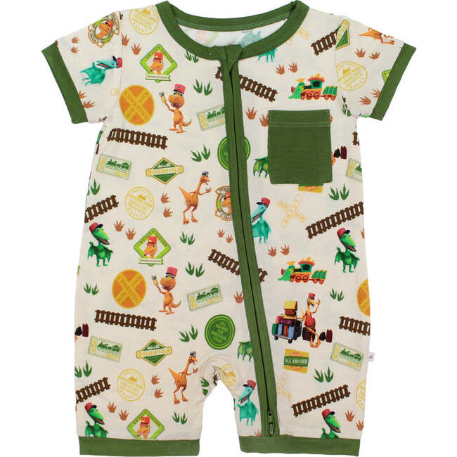All Aboard the Dinosaur Train Bamboo Baby Shortie Romper