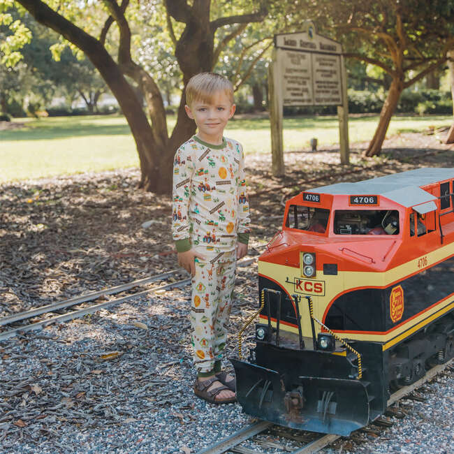 All Aboard the Dinosaur Train Bamboo Long Sleeve Kids Pajama Pants Set - Pajamas - 2