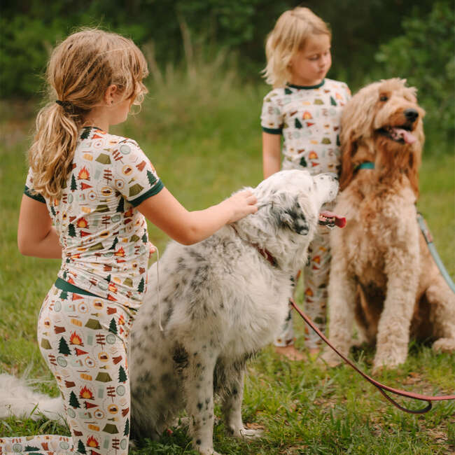 Camp Emerson Two-Piece Bamboo Short Sleeve Kids Pajama Pants Set - Pajamas - 3