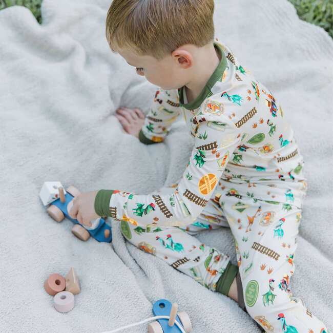 All Aboard the Dinosaur Train Bamboo Long Sleeve Kids Pajama Pants Set - Pajamas - 4