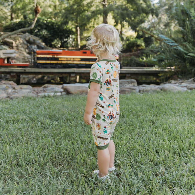 All Aboard the Dinosaur Train Bamboo Baby Shortie Romper - Rompers - 3