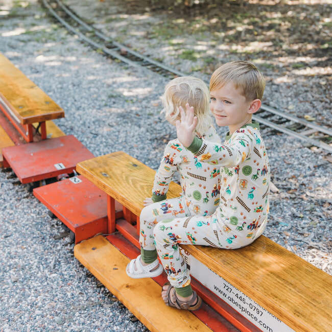 All Aboard the Dinosaur Train Bamboo Long Sleeve Kids Pajama Pants Set - Pajamas - 5