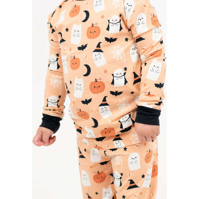 Boo-Tastic Glow-in-the-Dark Halloween Two-Piece Bamboo Long Sleeve Kids Pajama Pants Set - Pajamas - 6