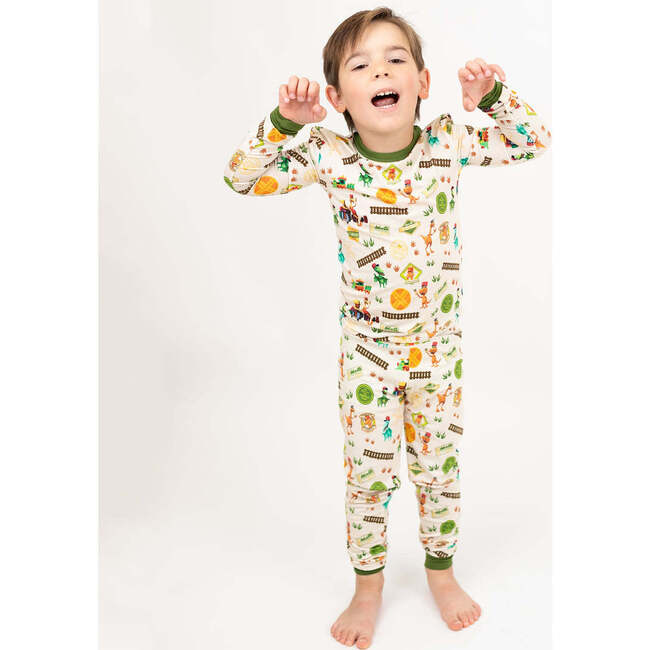 All Aboard the Dinosaur Train Bamboo Long Sleeve Kids Pajama Pants Set - Pajamas - 6