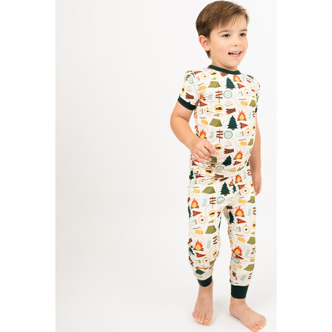 Camp Emerson Two-Piece Bamboo Short Sleeve Kids Pajama Pants Set - Pajamas - 6