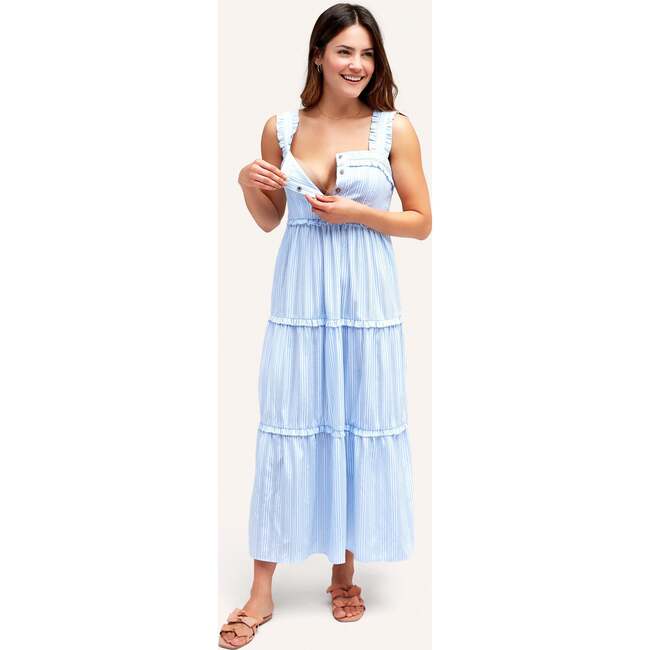 Emma During + After Maxi Tank Dress, Sky Stripe