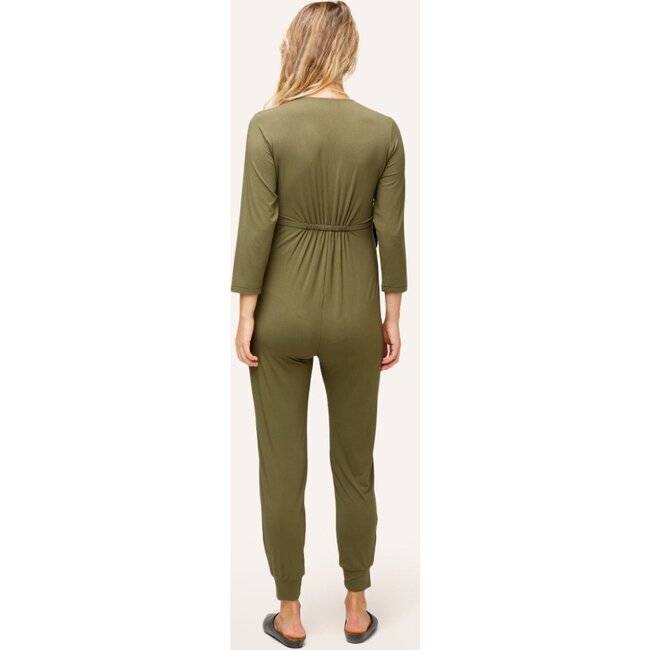 Amabella Jumpsuit, Olive - Jumpsuits - 4